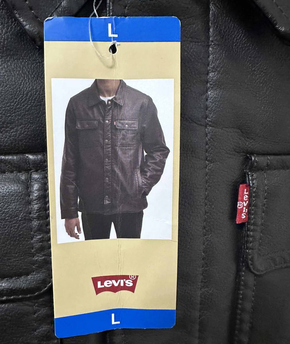 新品 XL Levi's リーバイス フェイクレザー 裏ボア ジャケット