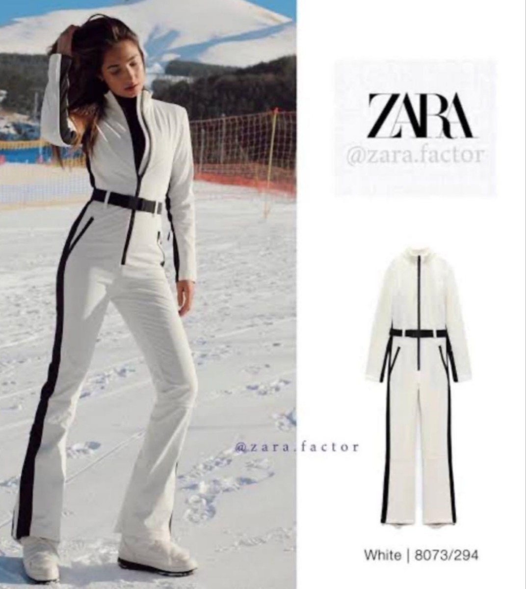 新品 未使用 タグ付き ザラ ZARA スキーコレクション S 36 ホワイト