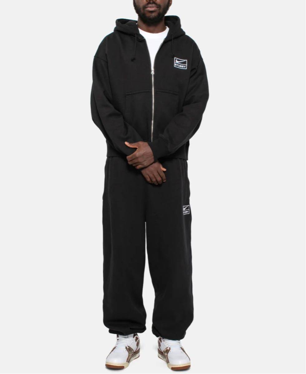 完売品 NIKE x Stussy コラボ ウォッシュ加工フルジップパーカー