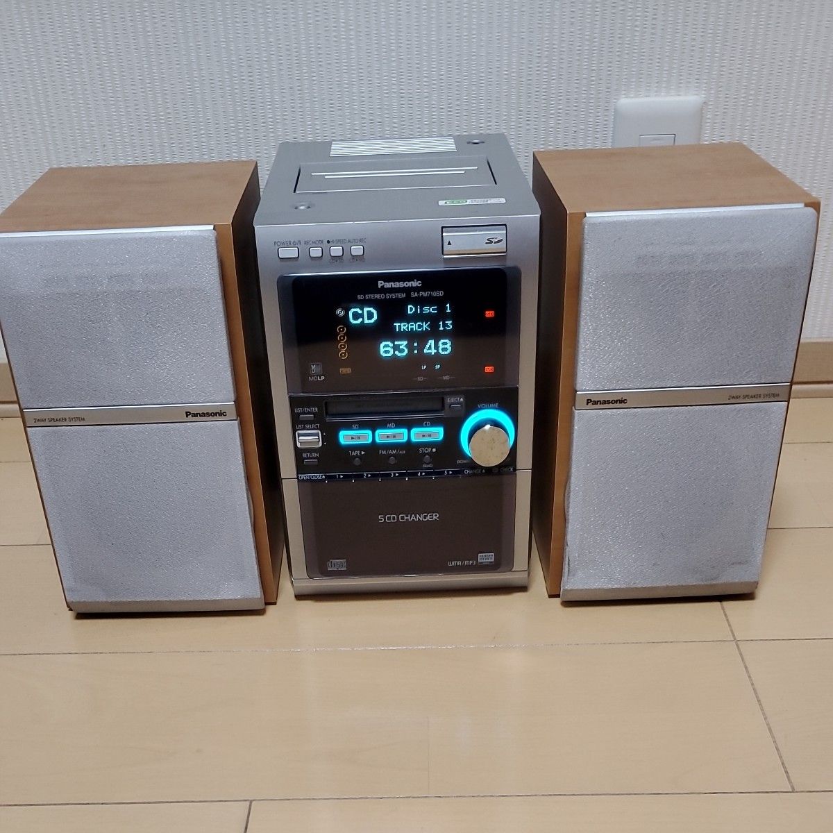 Panasonic パナソニック ミニコンポ SA-PM710SD ジャンク リモコン付き