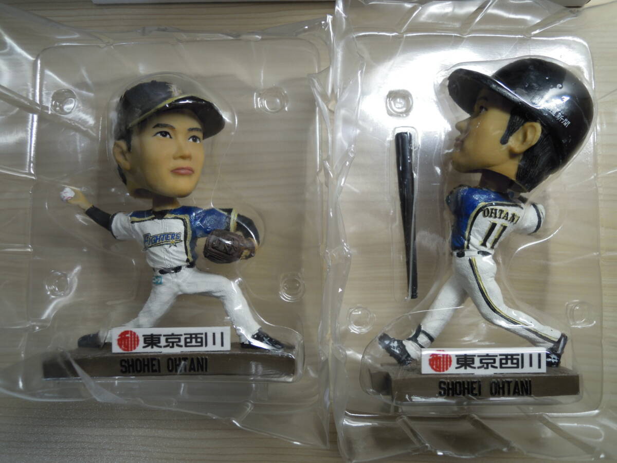 新品未使用】希少大谷翔平日本ハムファイターズバブルヘッド二刀流セット