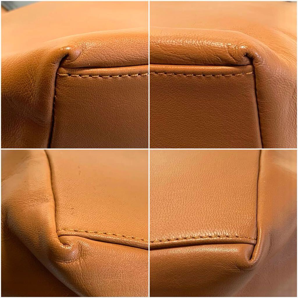 美品 PLUMA V プルマサンク 舟形 レザー トートバッグ スペイン製 本革