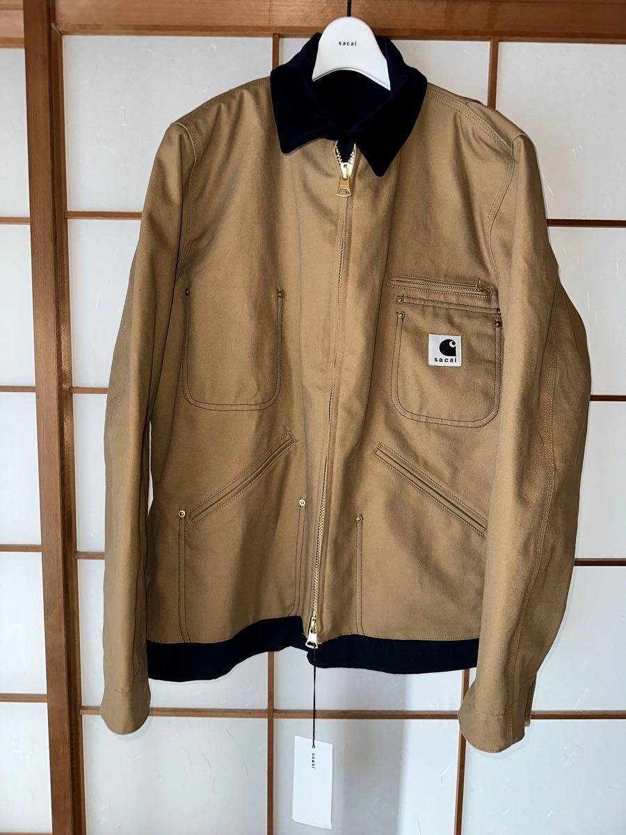 Sacai Carhartt WIP Reversible Duck Jacket BEIGE×NAVY Size 2｜Yahoo