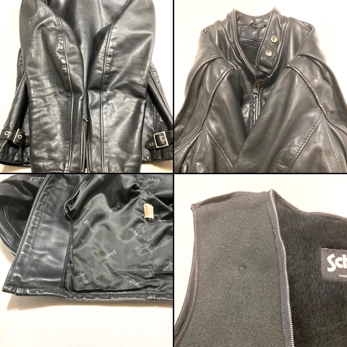 良品 】 schott 641 サイズ40 シングルライダース ライダース
