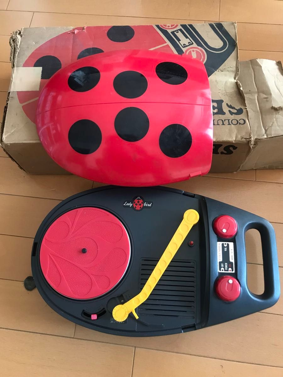 昭和レトロ Columbia コロンビア製 レコードプレーヤー てんとう虫 SE