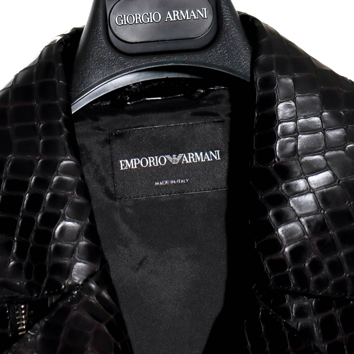 怪物級 未使用72万「EMPORIO ARMANI/エンポリオアルマーニ」圧巻の艶
