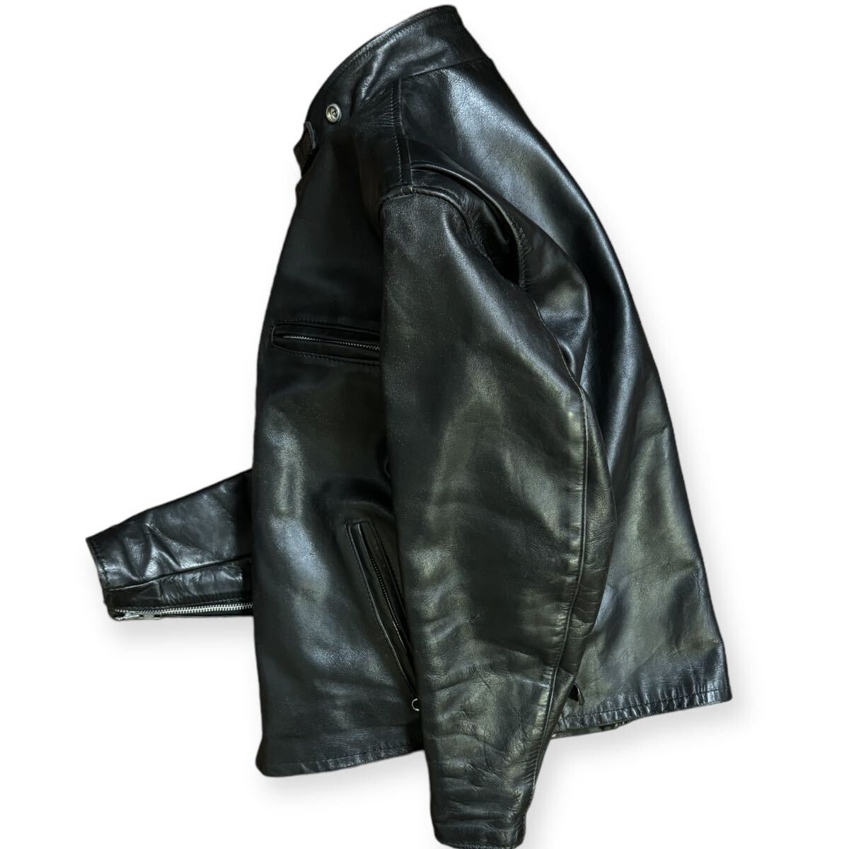 Schott ショット 米国製 641 立ち襟 シングルライダースジャケット