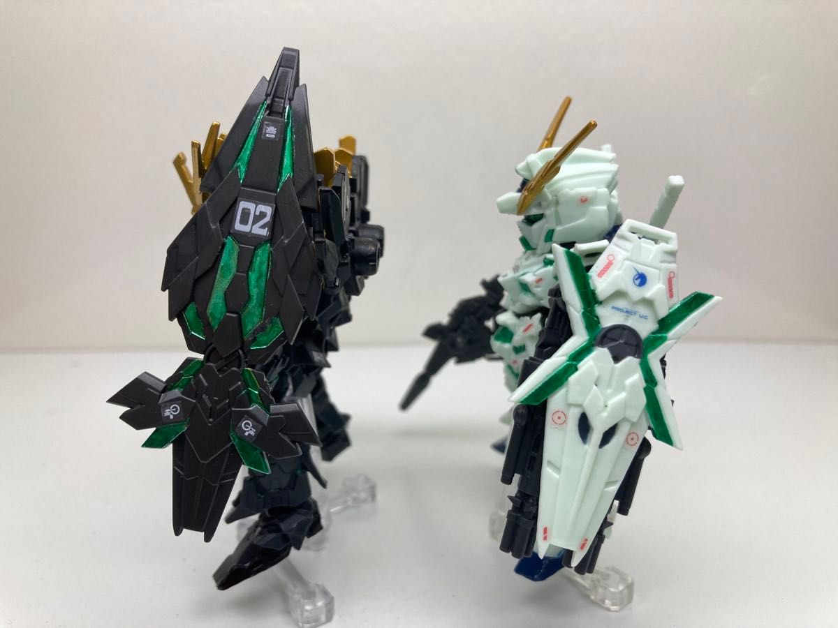 モビルスーツアンサンブル ユニコーンガンダム 緑 覚醒 塗装品 改造