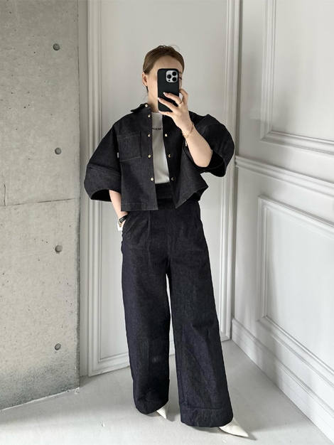 St cecilia/GIRLISH 今季24SS完売 グルカデニム ワイドパンツ