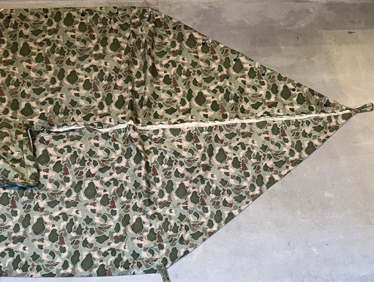 デッドストック 70s トルコ軍幕 シェルターハーフ ダックハンターカモ