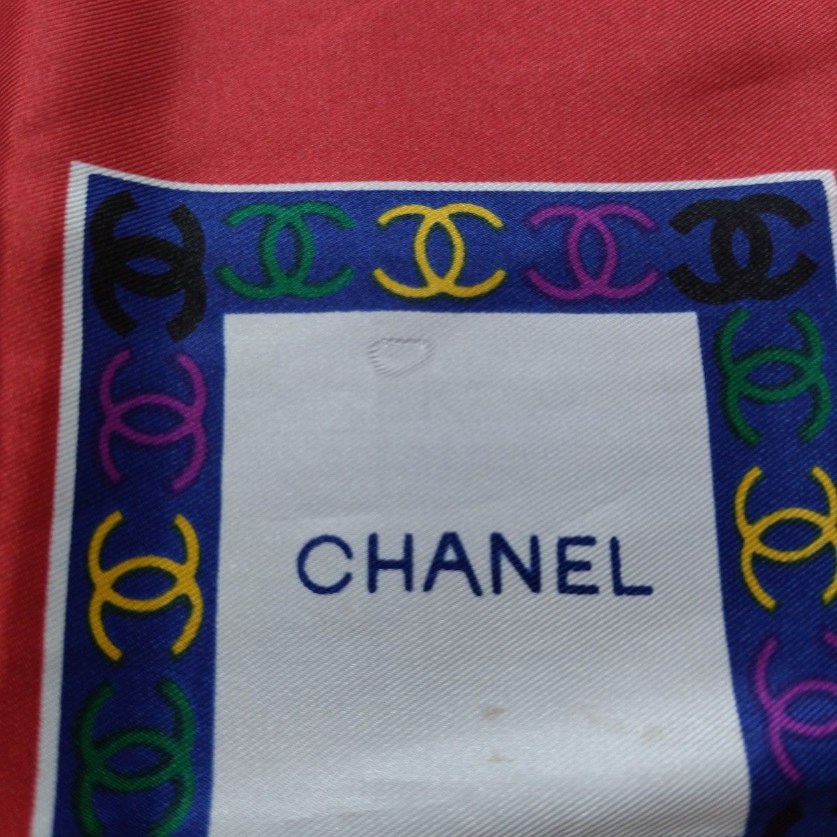 レア】大幅お値引き シャネル CHANEL スカーフ レッド ロゴ ストール