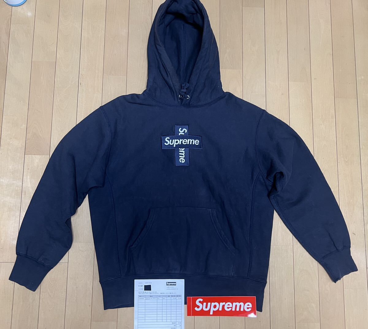 送料無料 Supreme Cross Box Logo Hooded Sweatshirt クロス ボックス