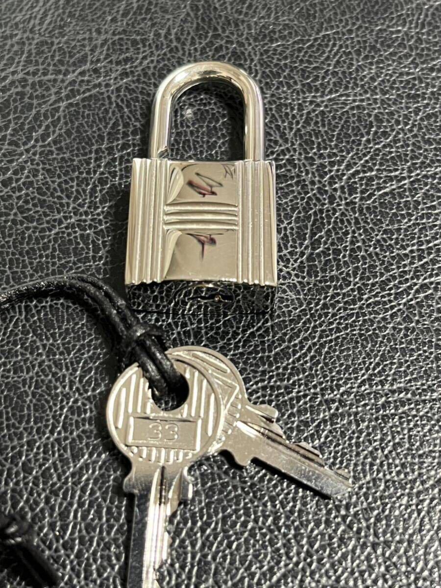 美品 HERMES エルメス カデナ パドロック 南京錠 鍵 33 鍵2本付き