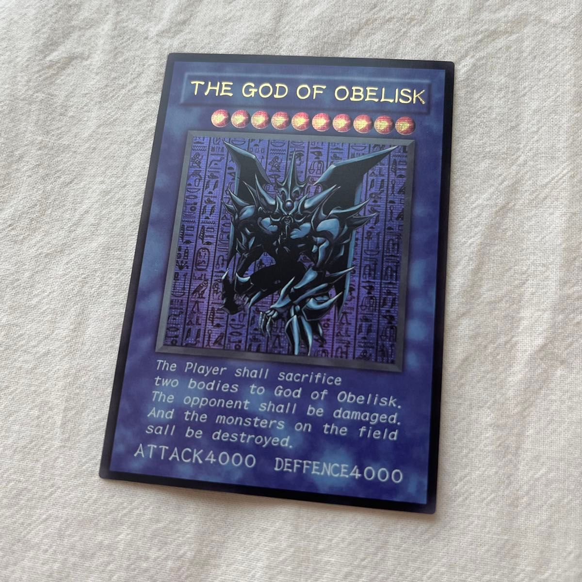 遊戯王 スリーブ3枚 原作絵 三幻神 オシリスの天空竜 オベリスクの巨神