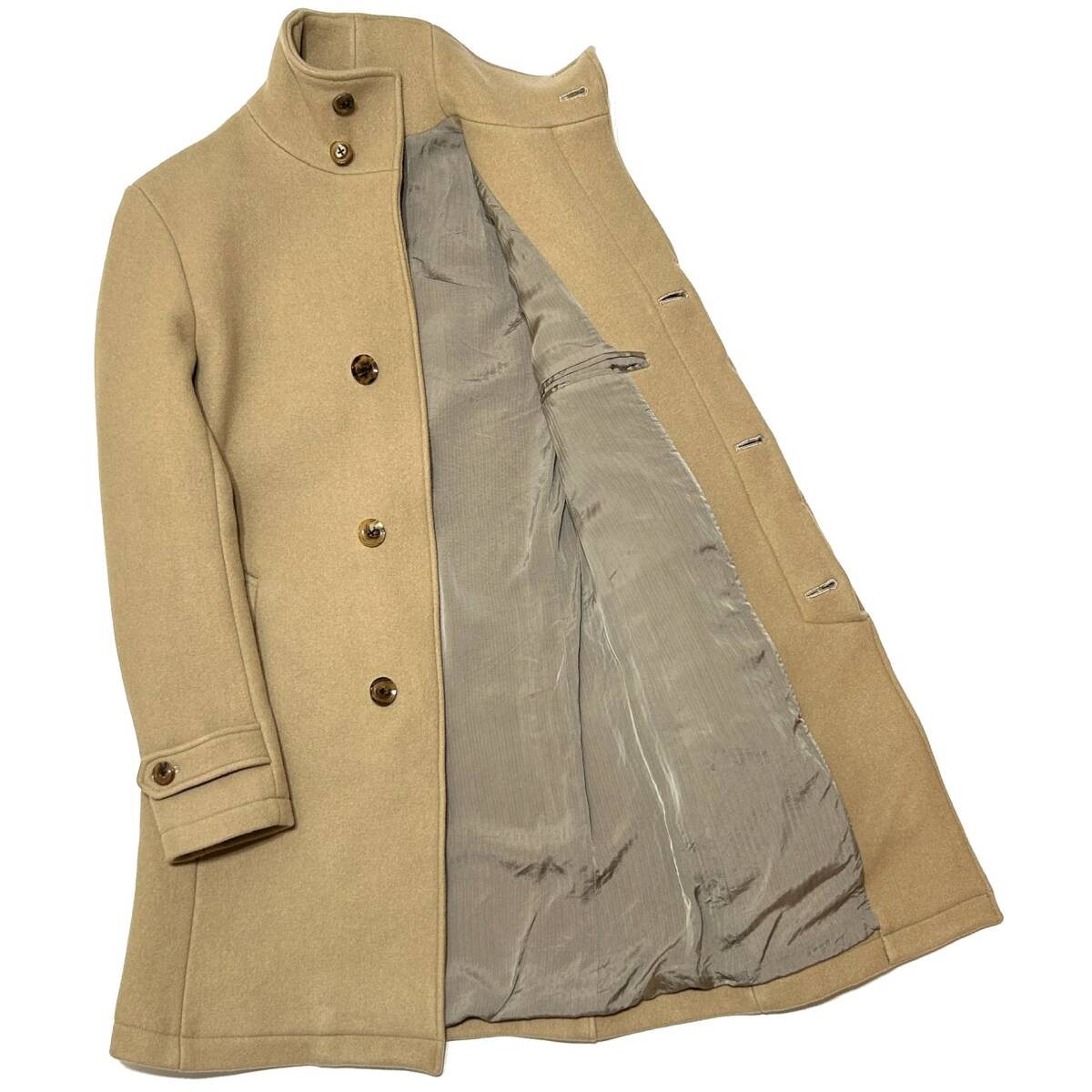 LEON掲載 定価9 1万 junhashimoto STAND COLLAR COAT 3 ベージュ