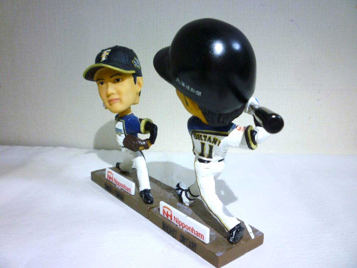新品未使用】希少大谷翔平日本ハムファイターズバブルヘッド二刀流セット