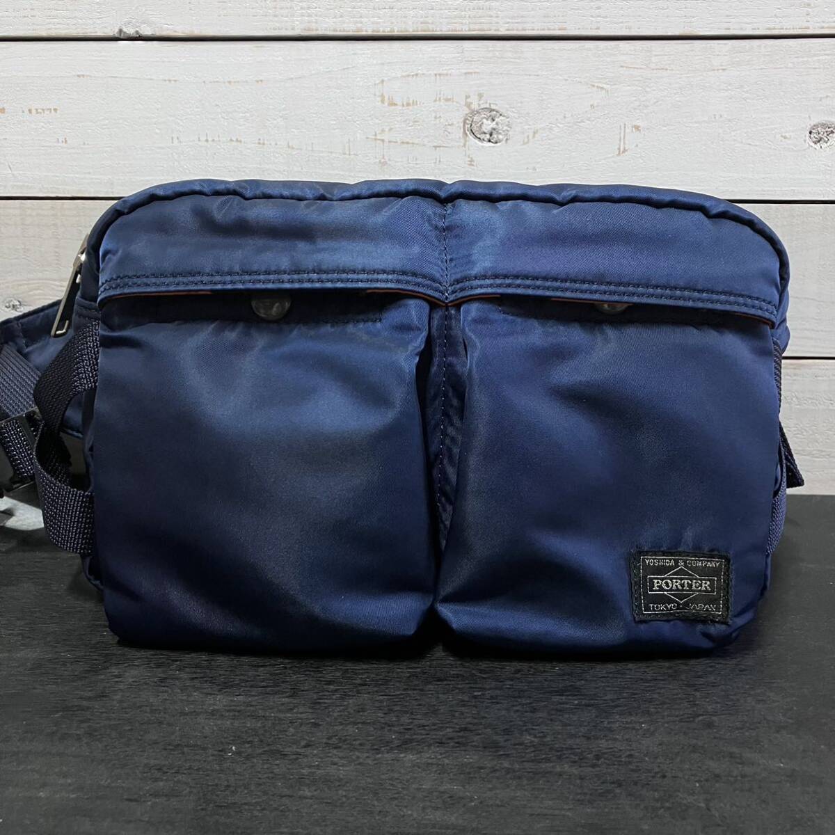 PORTER STUSSY WAIST SHOULDER BAG TANKER NAVY 吉田カバン ポーター