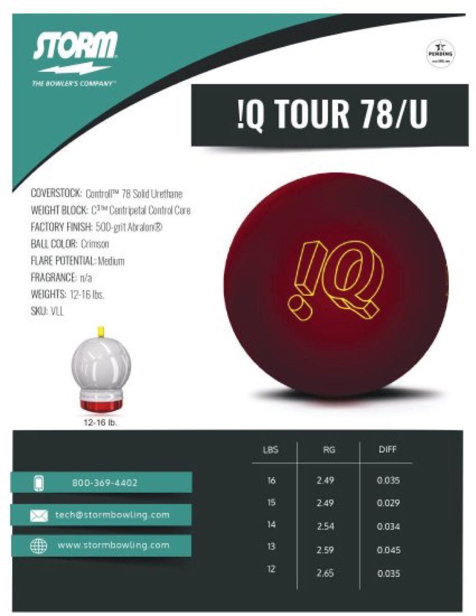 8月20日まで限定価格【新品】IQツアー・78/U（ウレタン）ストーム 14