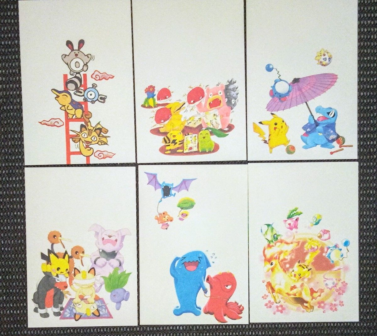 ポケモンセンター 年賀状 アート 14枚セット ポストカード 当時物