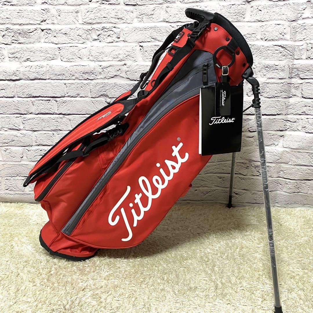 シゲ様】Titleist 赤 キャディバッグ スタンド式 シゲ様】Titleist 赤