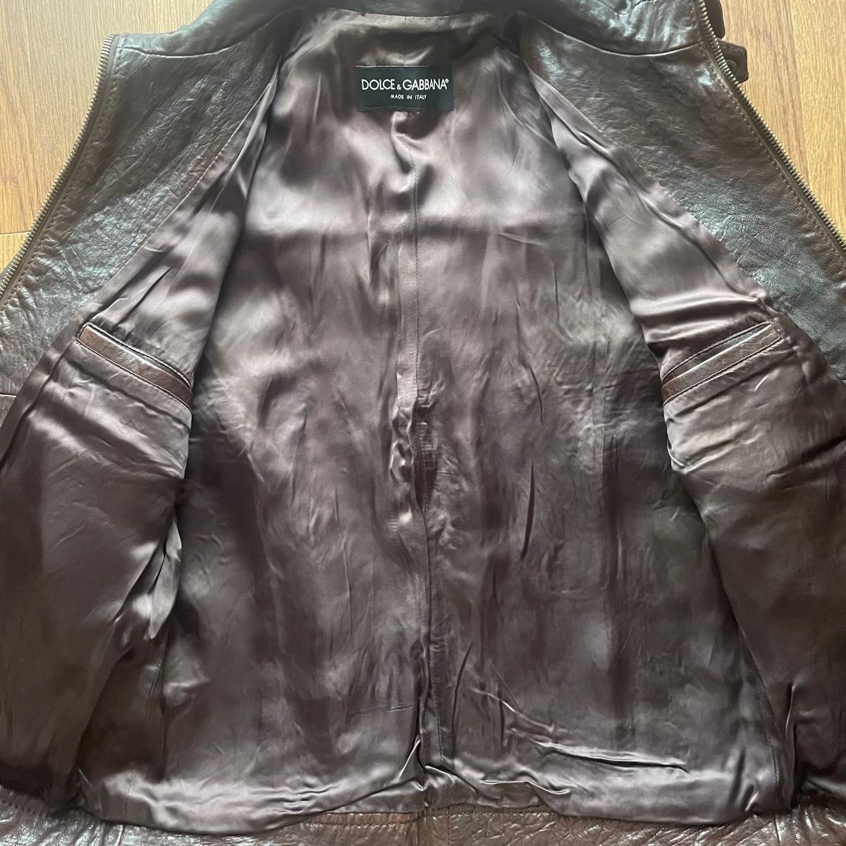 vintage】90s DOLCE&GABBANA レザージャケット ドルガバ 本革 シングル