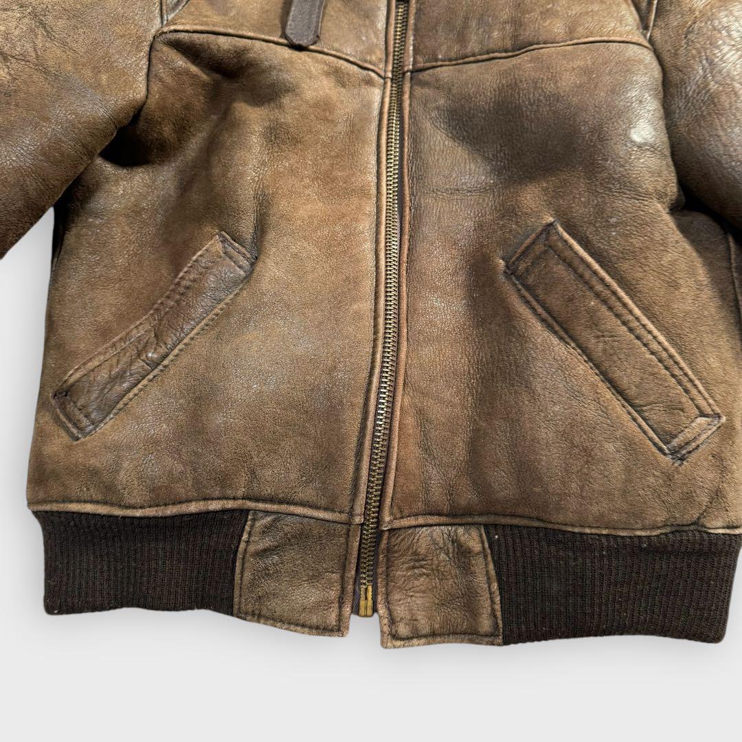 38 SCHOTT ショット B-6 ムートン フライトジャケット ボア レザー