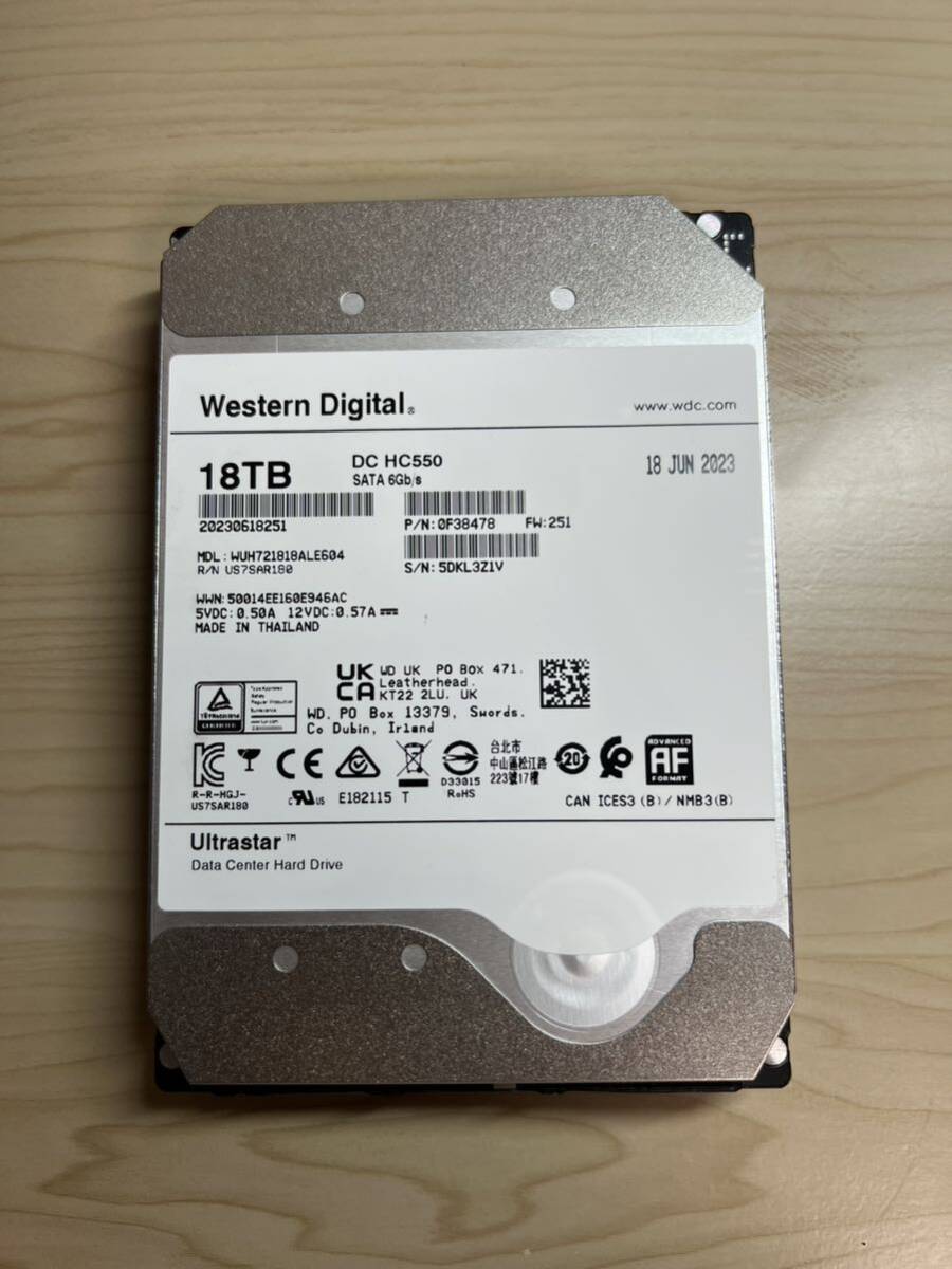 2個セット 36TB]大容量HDD WD 18TB HC550 NAS