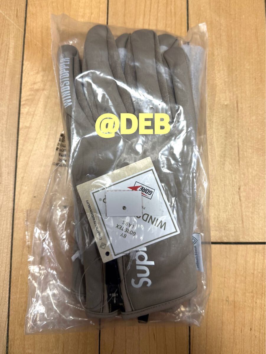 Supreme 2024FW WINDSTOPPER Zip Gloves Taupe Lサイズ シュプリーム