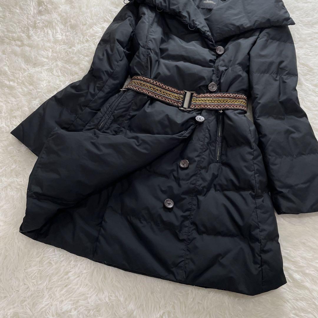 大きいサイズ Max Mara マックスマーラ ダウンコート ベルト 42 XL 黒