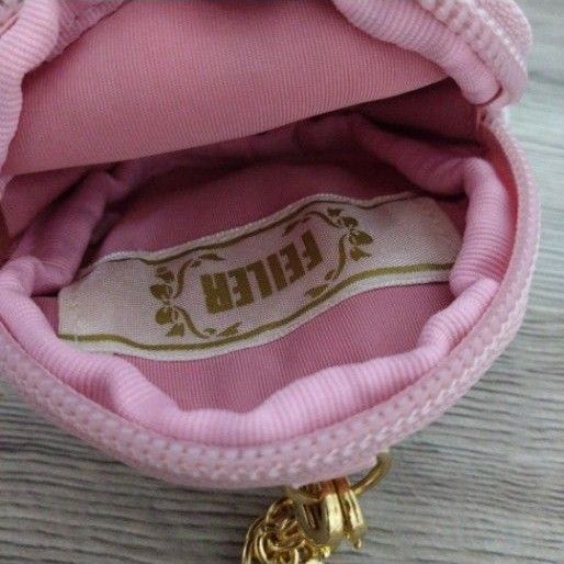 FEILER フェイラー ハイジ チャーム ポーチ ピンク てんとう虫 アヒル