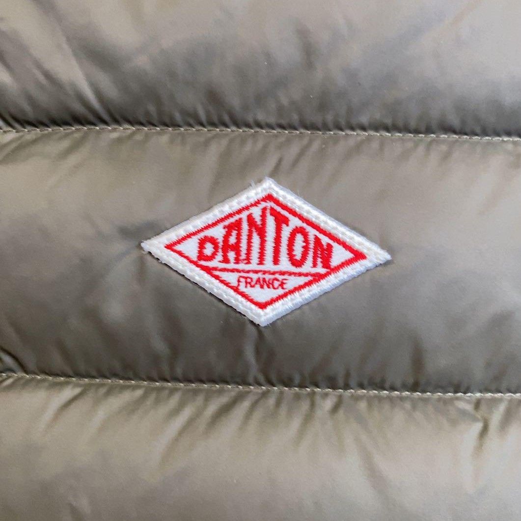 ダントン DANTON ライトダウン インナーダウン クルーネック オリーブ