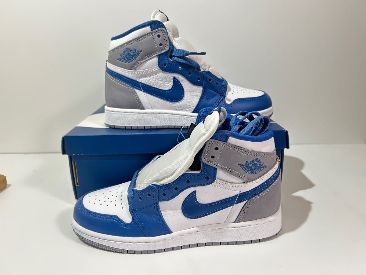 新品】22 5㎝ Nike GS Air Jordan 1 High OG True Blueナイキ GS エア