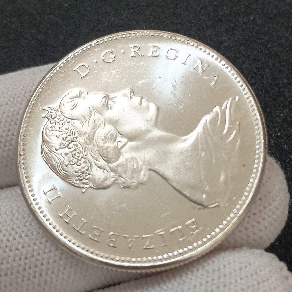 1867-1967年 カナダ連邦建国100周年記念硬貨 エリザベス女王2世 銀貨