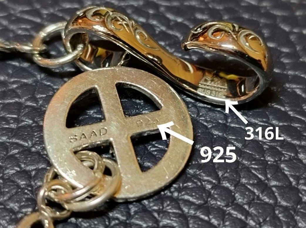 SAAD ネックレス イーグル silver925 K18 セット チェーン フェザー