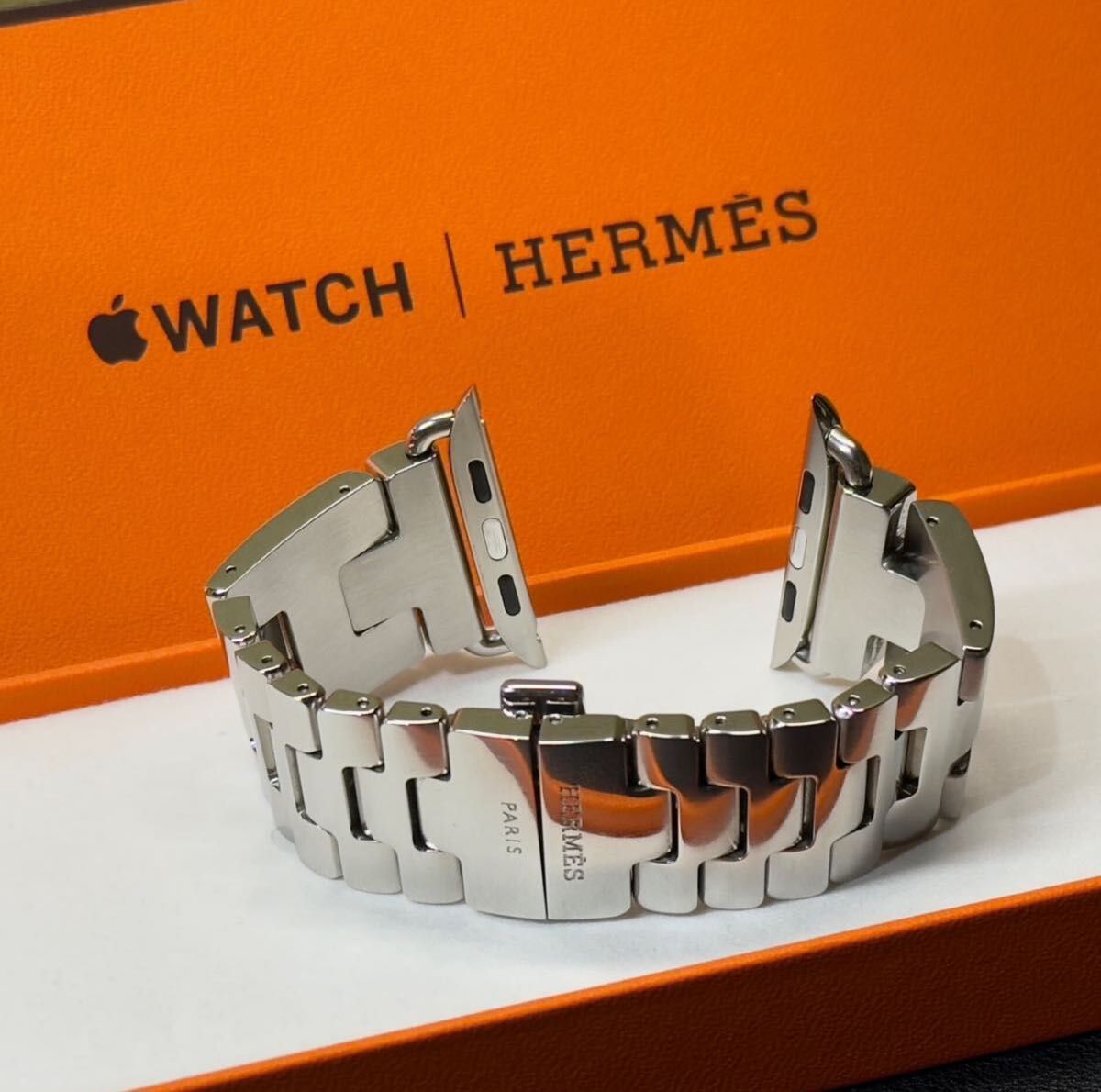 美品 レア グランH サティネ S Apple Watch Hermes 46mm 45mm アップル