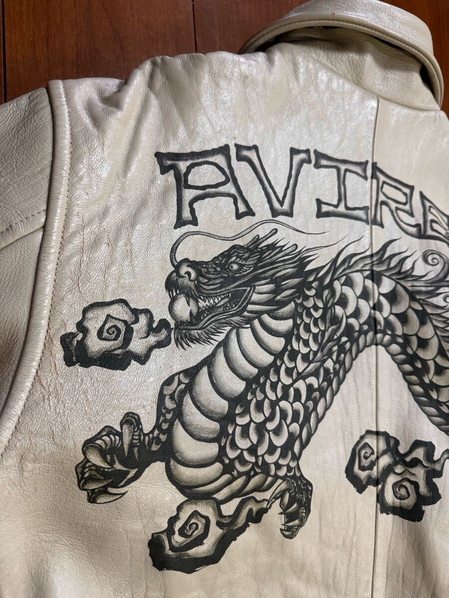 300着限定/雰囲気抜群】AVIREX ドラゴン オールレザー バーシティー