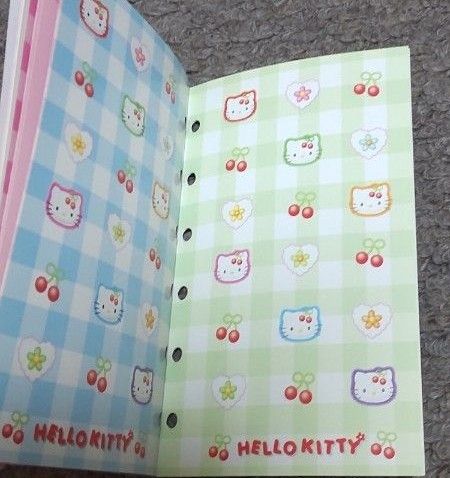 キティ シール帳 手帳 6穴 さくらんぼ 平成レトロ レトロ 平成女児