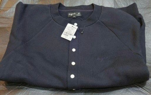 サイズM V A agns b アニエスベー カーディガン NAVY fragment 藤原