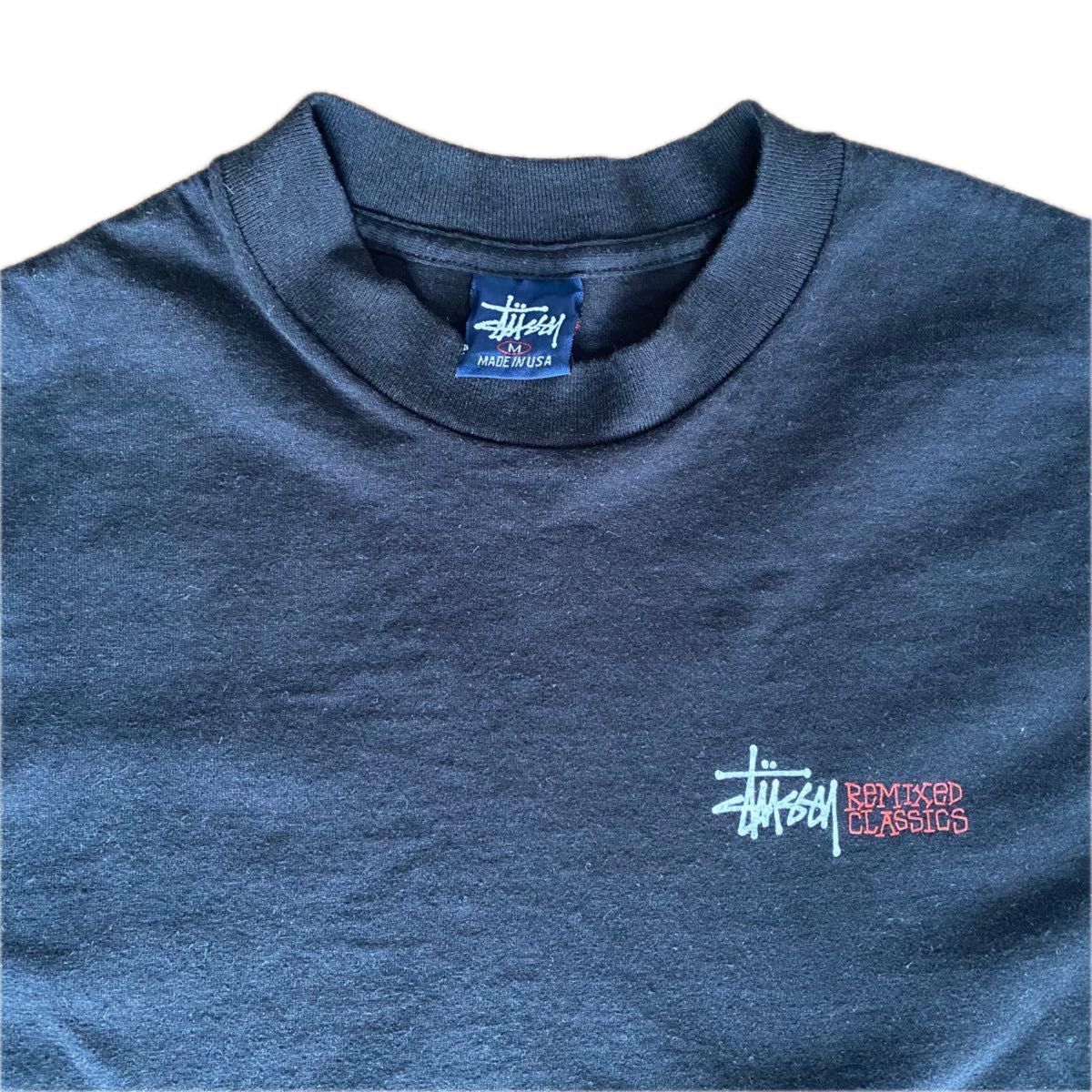 最終価格 90s old stussy ハーレー Tシャツ ブラック M 紺タグ USA製