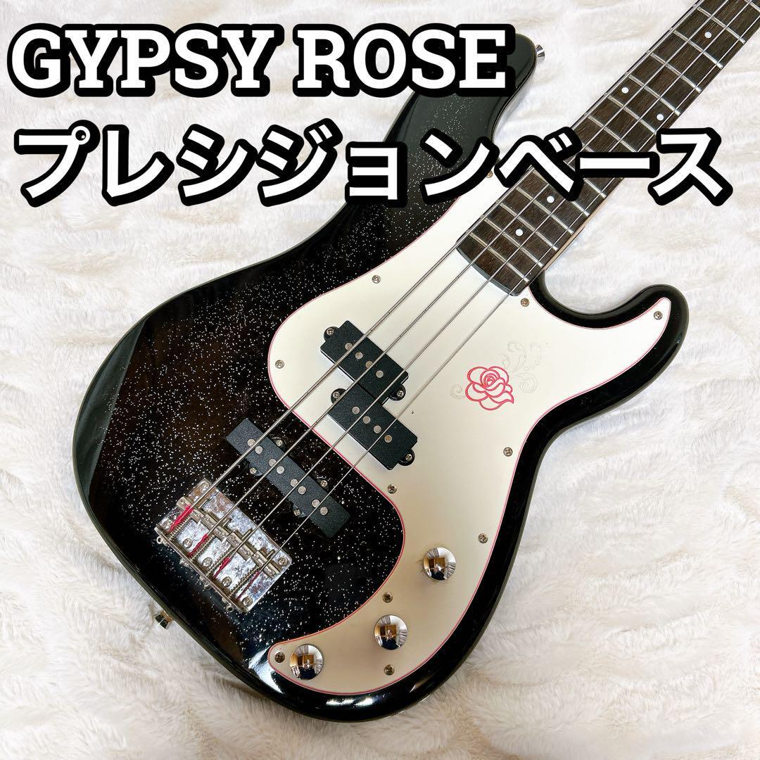 ジプシーローズ エレキギター ブラック ラメ入りGYPSY ROSE ストラト