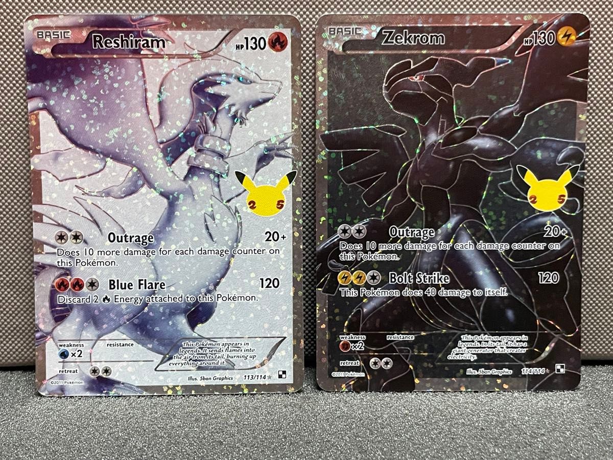 正規品・英語版】 レシラム ゼクロム 25th セット ポケモンカード