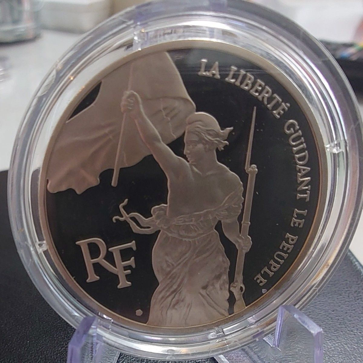 1993年 フランス銀貨 100フラン ルーブル美術館200周年記念銀貨 民衆を