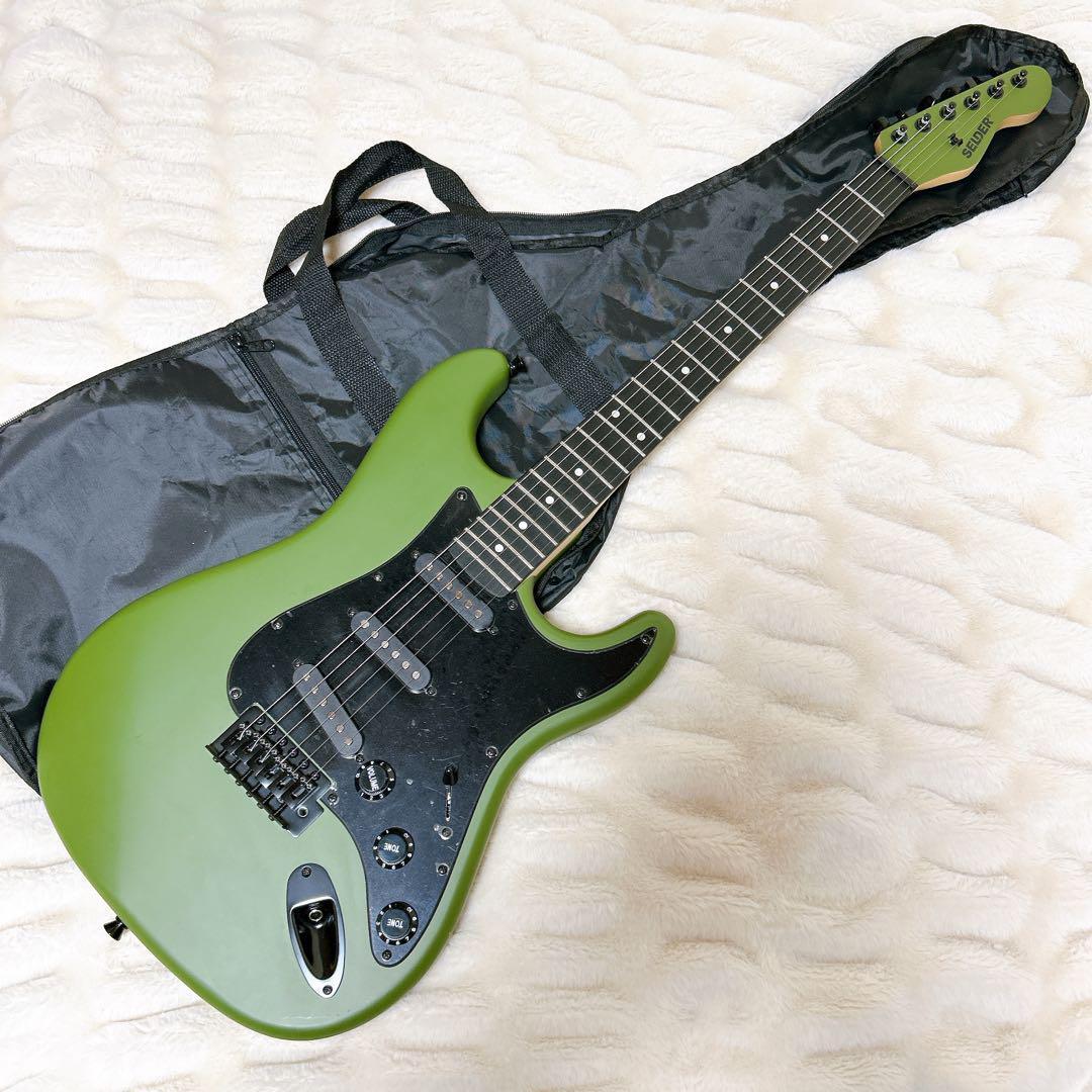 SELDER ST-16 AMG アーミーグリーン ストラトタイプ エレキギター