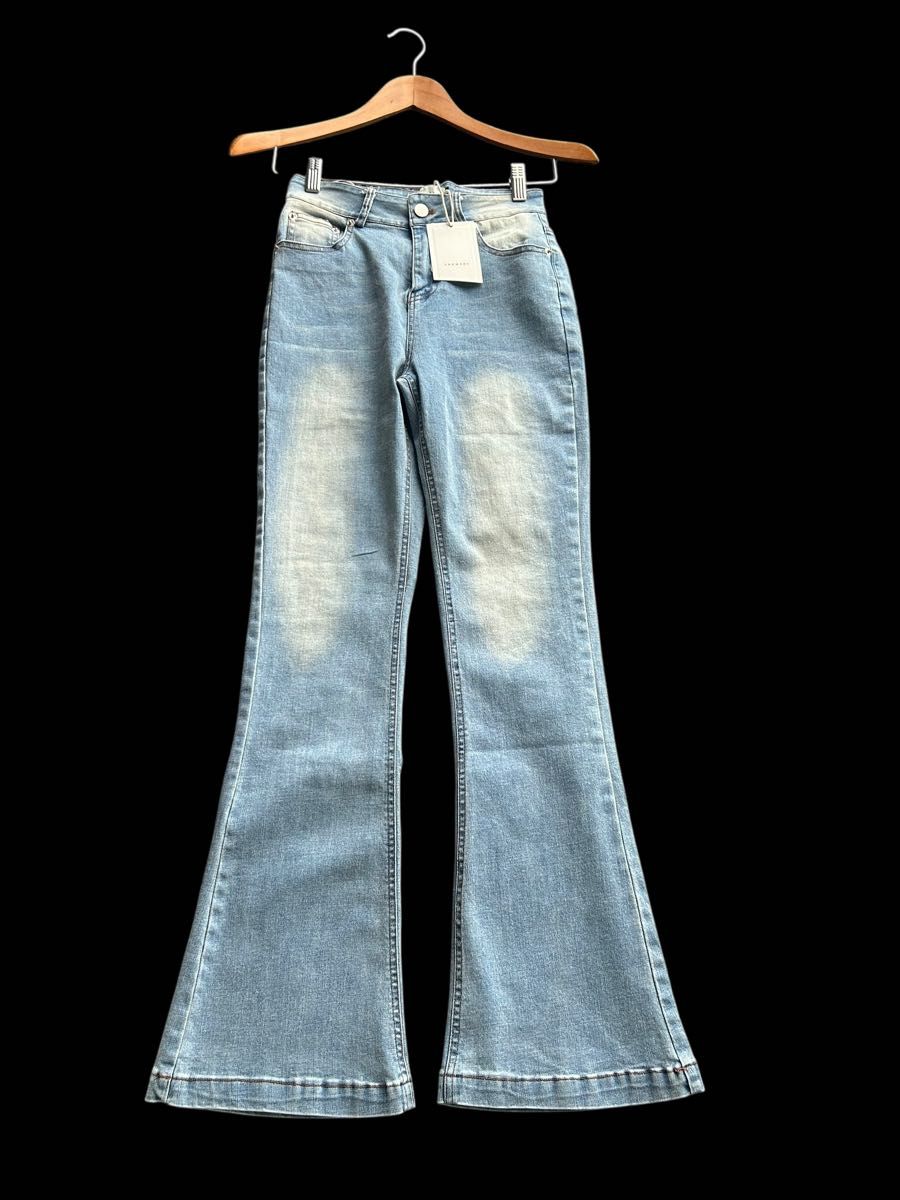 タグ付き未使用】Andmary Lacey ribbon denim アンドマリー レーシー