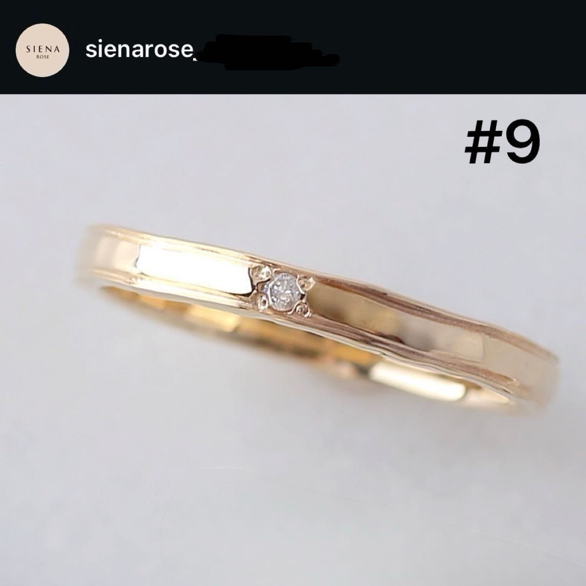 SIENA ROSE K10YG ダイヤモンド リング リュヌ 9号 シエナロゼ｜Yahoo