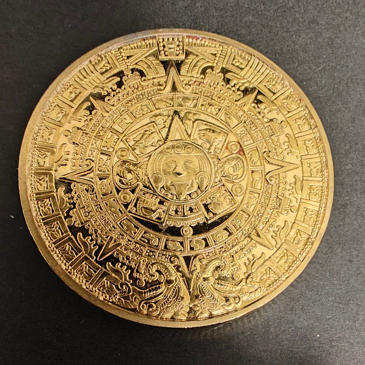 マヤ文明 アステカカレンダー 太陽の石 世界遺産 メキシコ 古銭