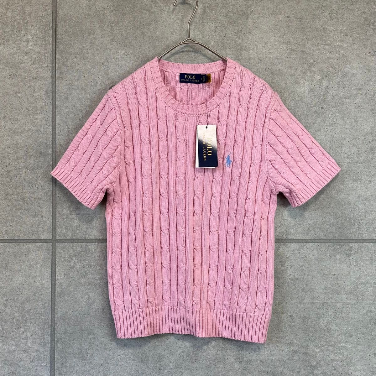 新品 POLO RALPH LAUREN ポロラルフローレン 半袖ケーブルサマーニット