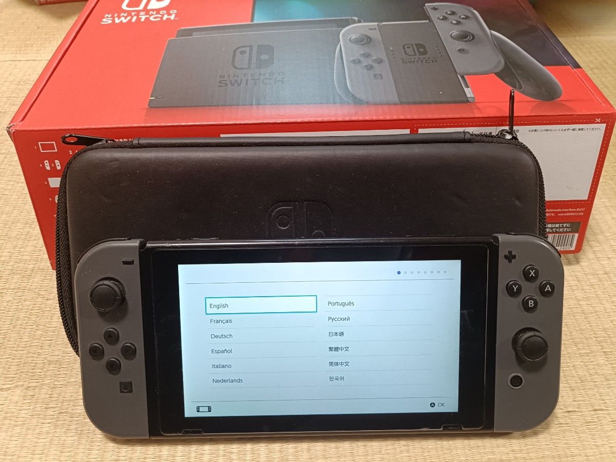 Nintendo Switch ニンテンドースイッチ グレー 本体一式 バッテリー