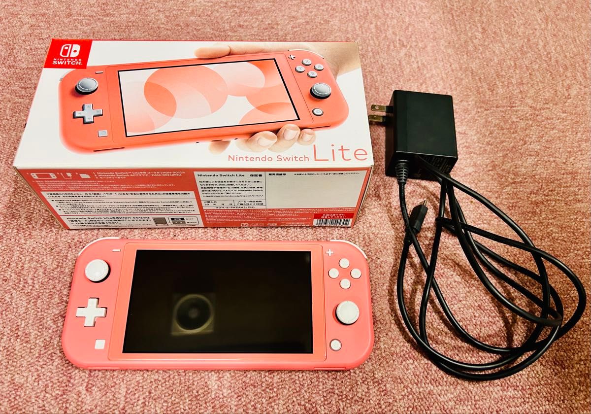 Nintendo Switch Lite コーラル（外箱,充電コード付き） Switch Lite