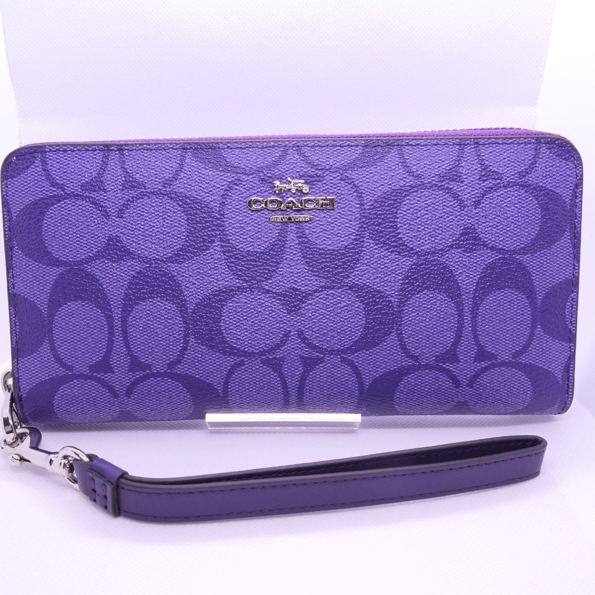 COACH コーチ 長財布 パープル ロゴ柄 C4452 アウトレット 正規品 新品